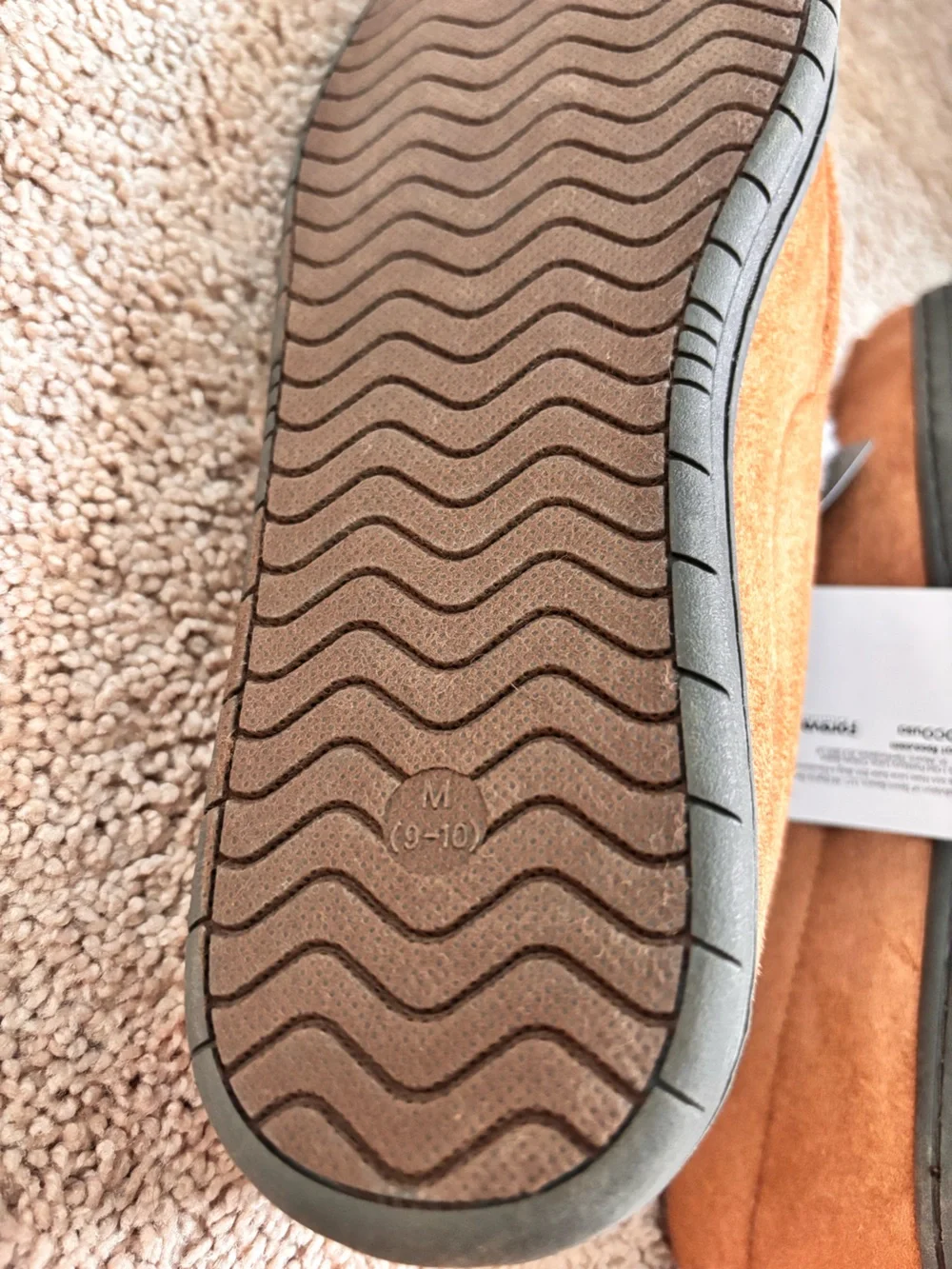 NFL Brown Suede Slip-On Slippers with Red Cardinal Logo
